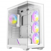 Antec C3 ARGB Midi torony Számítógép ház Fehér Oldalsó szélvédő