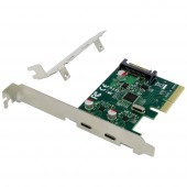 Conceptronic EMRICK07G 2 port USB-C® 3.1 Gen2 interfész kártya PCI-Express, USB-C® PCIe x4