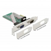 Delock 89555 2 port Soros dugaszkártya PCI-Express, RS232 PCIe x1