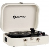 Denver VPL-130 USB-s lemezjátszó Krém-fehér