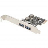 Digitus DS-30220-5 2 port PCI Express kártya PCIe Alacsony profilú slot lemezzel
