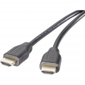 SpeaKa Professional HDMI Csatlakozókábel 3.00 m Audio Return Channel, Aranyozatt érintkező Fekete [1x HDMI dugó - 1x HDMI dugó]