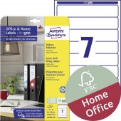 Avery-Zweckform Mappa etikett L4760-10 38 x 192 mm Papír Fehér Permanens 70 db