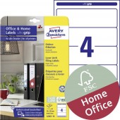 Avery-Zweckform Mappa etikett L6061-10 59 x 192 mm Papír Fehér Permanens 40 db