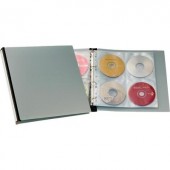 Lefűzhető CD/DVD/Blu Ray mappa, gyűrűs tartó 12 lapos tokkal 96 lemez részére Durable 5277-01