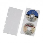 Lefűzhető CD/DVD/Blu Ray tok, tasak 5db-os készlet, 2 lemez részére, átlátszó Durable 5203-19
