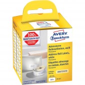 Avery-Zweckform Etikett tekercs 82 x 28 mm Papír Fehér 260 db Permanens AS0722370 Cím etikett