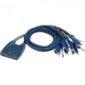 4 portos KVM switch USB-vel és VGA csatlakozókkal Aten CS64US-AT