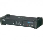 4 portos KVM switch, (billentyűzet, video, egér) elosztó, és USB 2.0 Hub Aten CS1764A-AT-G