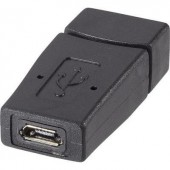 USB 2.0 Átalakító [1x USB 2.0 alj, A típus - 1x USB 2.0 alj, mikro B típus] Fekete Renkforce