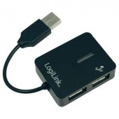 4 portos USB 2.0 Hub, fekete, LogiLink UA0139