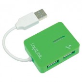 4 portos USB 2.0 Hub, zöld, LogiLink UA0138