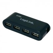 4 portos USB HUB, fekete, LogiLink