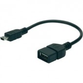 Átalakító kábel OTG funkcióval, USB 2.0 mini B, Digitus