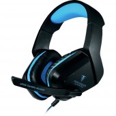 Berserker Gaming AVRAK Headset játékhoz 3,5 mm-es jack Vezetékes Over Ear Fekete, Kék Stereo