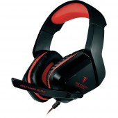 Berserker Gaming AVRAK Headset játékhoz 3,5 mm-es jack Vezetékes Over Ear Fekete, Piros Stereo