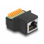 Delock RJ45 Hálózat Átalakító [1x RJ45 alj - 1x Alj] Fekete, Zöld