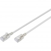 Digitus DK-1632-A-003S RJ45 Hálózati kábel, patchkábel CAT 6A F/FTP 0.3 m Szürke Színkódolt, Árnyékolt, Többeres, törésgátlóval 1 db