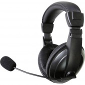 Renkforce RF-4755728 Számítógépes headset Vezetékes Over Ear Fekete