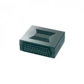 SCART AV közösítő adapter, 1x SCART aljzat - 1x SCART aljzat, fekete, SpeaKa Professional
