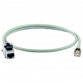 Telegärtner 100008859 RJ45 Hálózati kábel, patchkábel CAT 6A S/FTP 7.5 m Szürke Lángálló, törésgátlóval 1 db