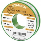 Forrasztóón Tekercs Stannol HS10-Fair Sn99.3Cu0.7 100 g 0.5 mm