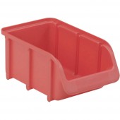 Üres tároló doboz, csavartartó doboz 165 mm x 100 mm x 75 mm piros színű Alutech