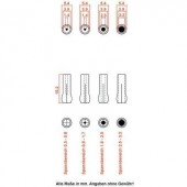 4 befogótokmány minden Drill fúrógéphez, befogási tartomány: 0,3 - 3,2 mm, Donau 1508