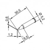 Ersa 102 pákahegy, forrasztóhegy 102 CD LF véső forma 1.2 mm