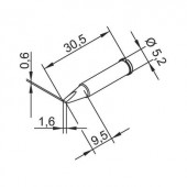 Ersa 102 pákahegy, forrasztóhegy 102 CD LF véső forma 1.6 mm