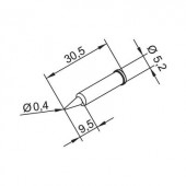 Ersa 102 pákahegy, forrasztóhegy 102 PD LF ceruza formájú hegy 0.4 mm