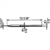 Ersa 212 pákahegy, forrasztóhegy 212 ED LF véső forma 1.8 mm