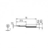 Ersa 832 pákahegy, forrasztóhegy 832 KD LF elkeskenyedő véső forma 2.2 mm