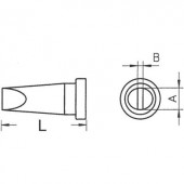 Weller LT-A rövid, kétoldalt csapott, véső formájú pákahegy, forrasztóhegy 1.6 mm
