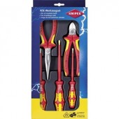 KNIPEX 00 20 13 VDE szerszámkészlet, 5 részes fogó és csavarhúzó készlet