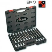 Belső sokszögű kulcs készlet 12,5 mm ((1/2&quot ), 26 részes, Vigor V1918