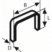 Tűzőkapocs, 53-as típus, 11,4 x 0,74 x 6 mm, 1000 db Bosch 1609200326