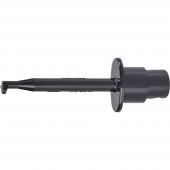 Kampós IC mérőcsipesz, griffcsipesz 4mm-es banándugó aljzattal, fekete Voltcraft 138436