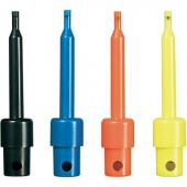 Kampós mérőcsipesz, griffcsipesz készlet, forrasztható aljzattal, piros, fekete, kék, sárga 0.3 A Voltcraft 121298