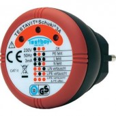 Konnektor teszter, hálózati csatlakozó bekötés vizsgáló Testboy Testavit® Schuki® 3A