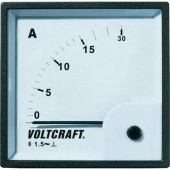 Analóg beépíthető lágyvasas táblaműszer, beépíthető árammérő műszer 15A Voltcraft AM 72x72