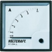 Analóg beépíthető lágyvasas táblaműszer, beépíthető árammérő műszer 5A Voltcraft AM 72x72