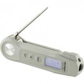 Ételhőmérő, beszúró konyhai hőmérő, húshőmérő és infrahőmérő LED-es lámpával -40 bis 280 °C-ig VOLTCRAFT UKT-100