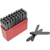 Mannesmann 243-B-3MM, betű beütő készlet, 27 részes, betűméret:3 mm