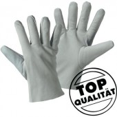 Védőkesztyű, nappabőr, szürke, méret: 7