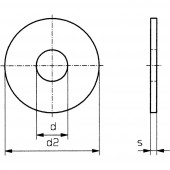Toolcraft horganyzott acél alátét, M6 DIN 9021, 100 db